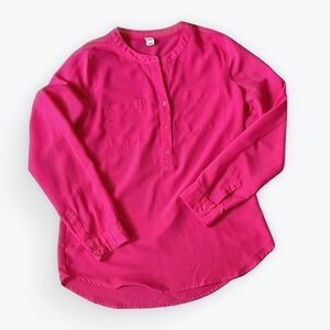 Old Navy Fuchsia Pink Tunic Blouse. Size M